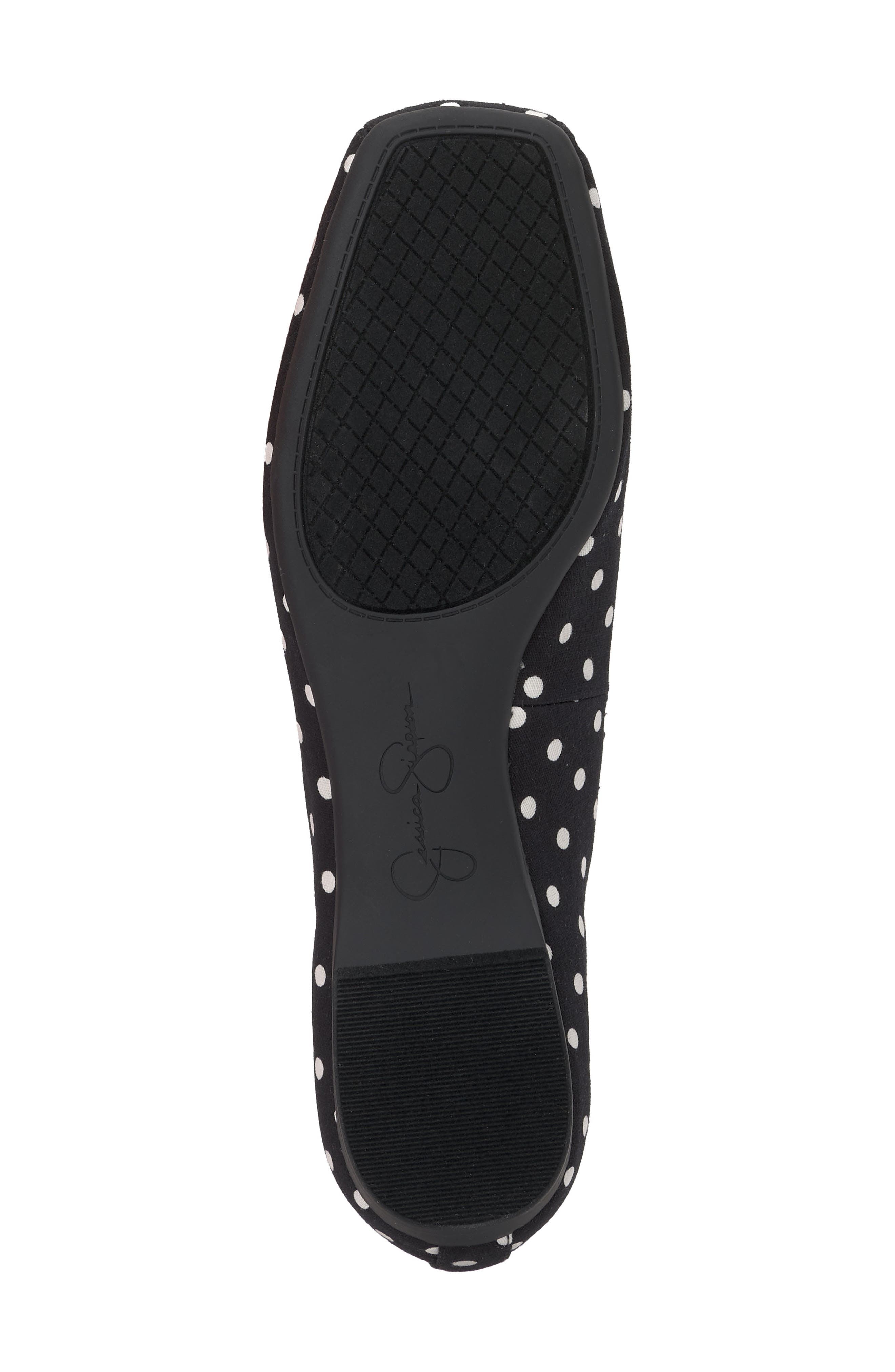 'Mandalaye' Leather Flat, Alternate, color, BLACK/ WHITE