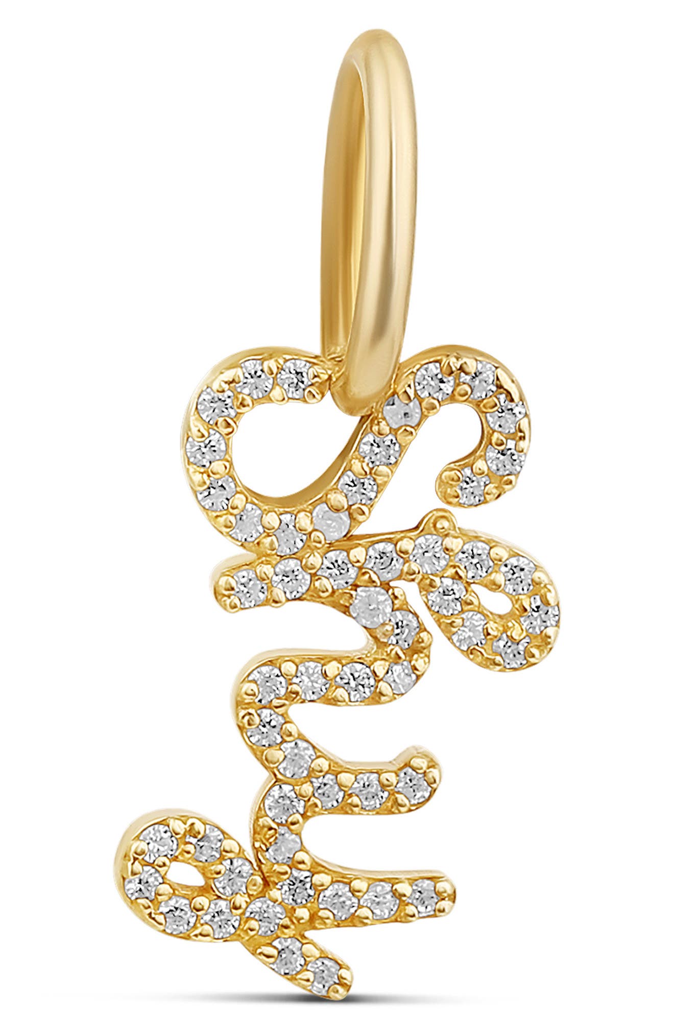 SHYMI Pavé Cubic Zirconia Cursive Name Pendant Necklace | Nordstrom