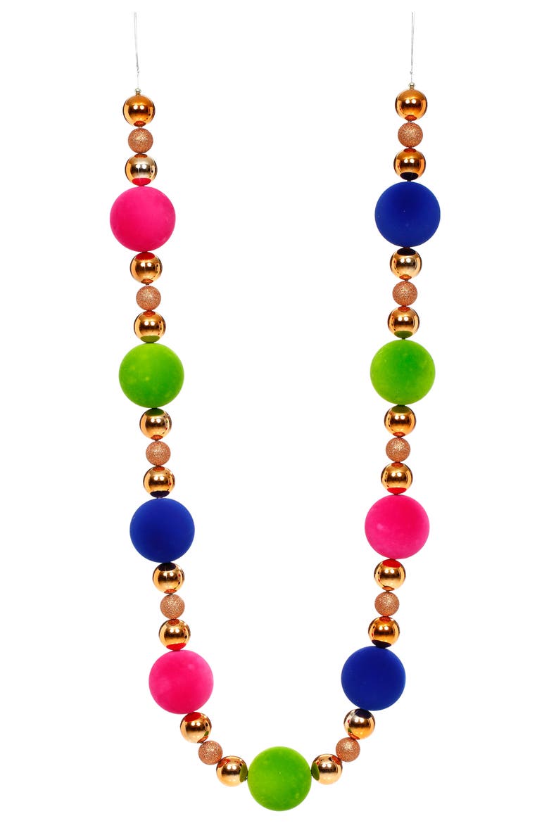 Bright Ball Garland, Set of 4, Main, color, Bright Pink