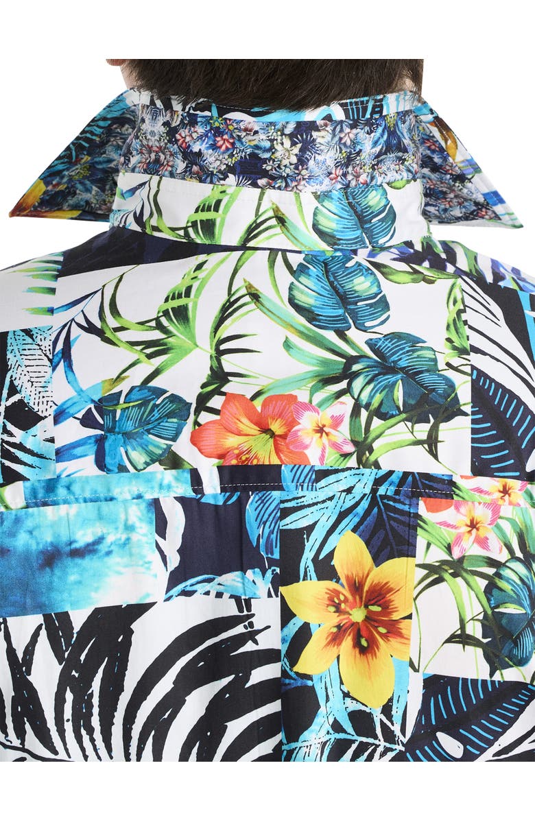 Robert Graham DXL Big & Tall Tahiti Sport Shirt, Alternate, color, Multi