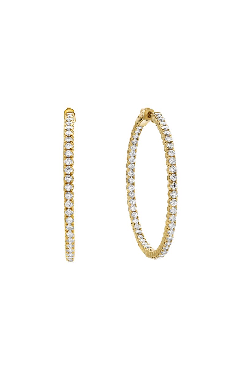 LuvMyJewelry Helios 14K Yellow Gold Diamond HoopEarrings - 4.05 Cts, Alternate, color, 14K Yellow Gold