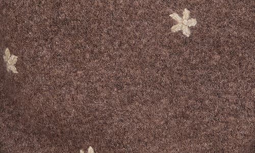 Blu Pepper Floral Mock Neck Sweater In Brown
