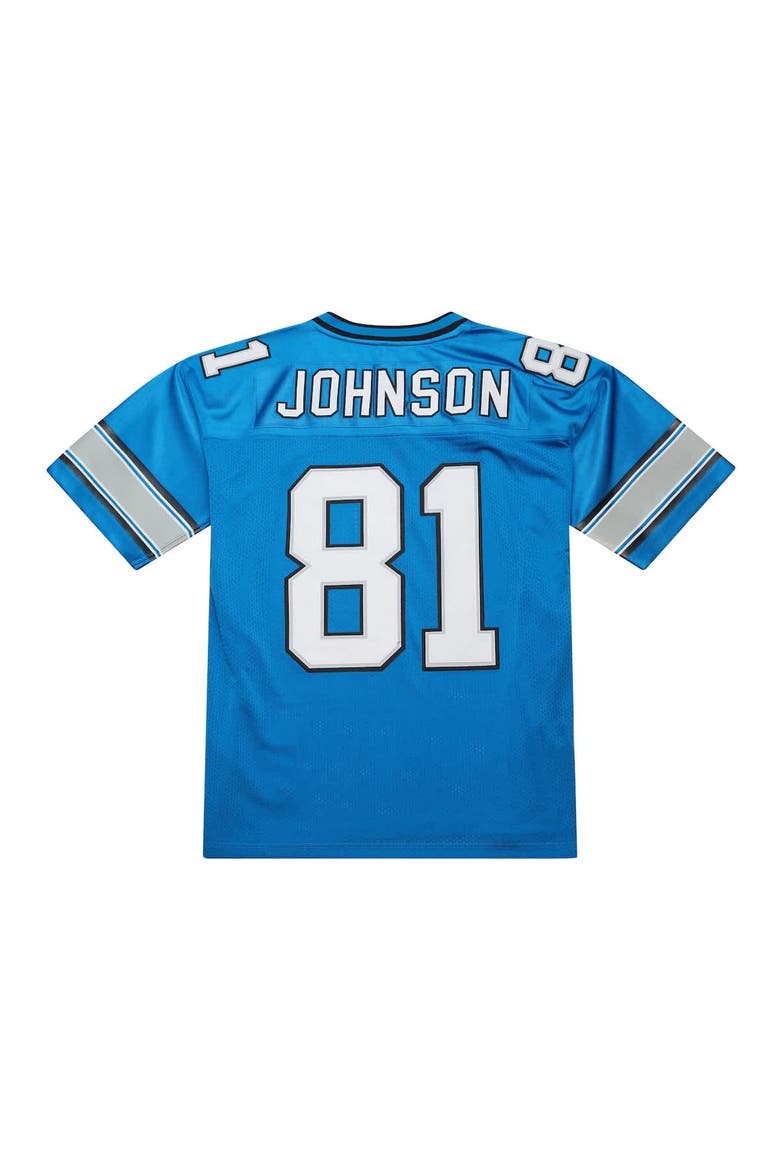 Men's Mitchell & Ness Calvin Johnson Blue Detroit Lions 2007 Authentic Throwback Retired Player Jersey, Alternate, color, Blue