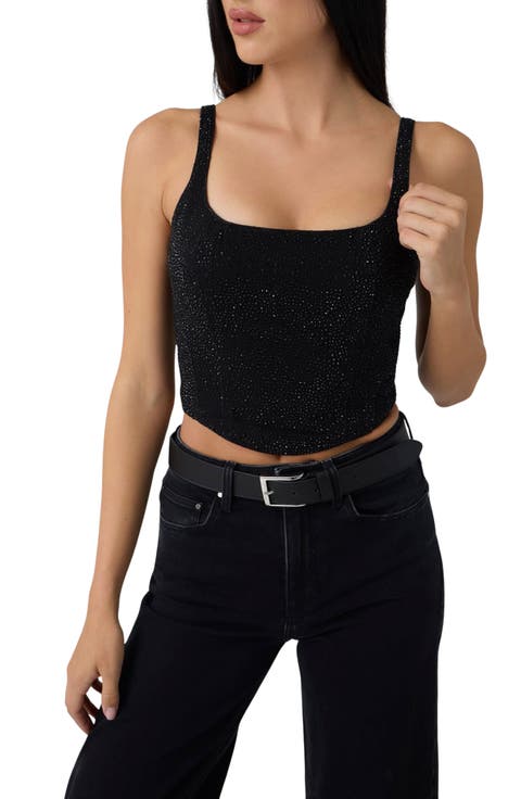 Gala Rhinestone Bustier Top