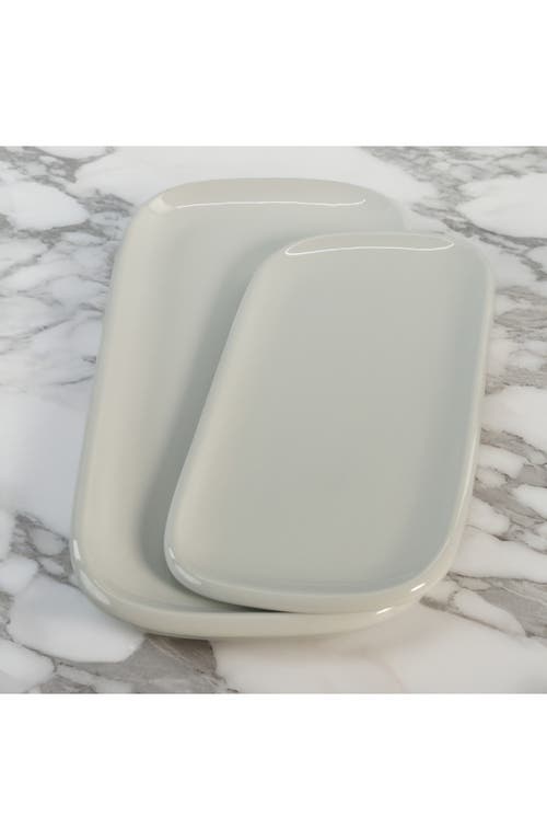 Bia Cordon Bleu Set Of 2 Assorted Impulse Rectangular Platters In Blue
