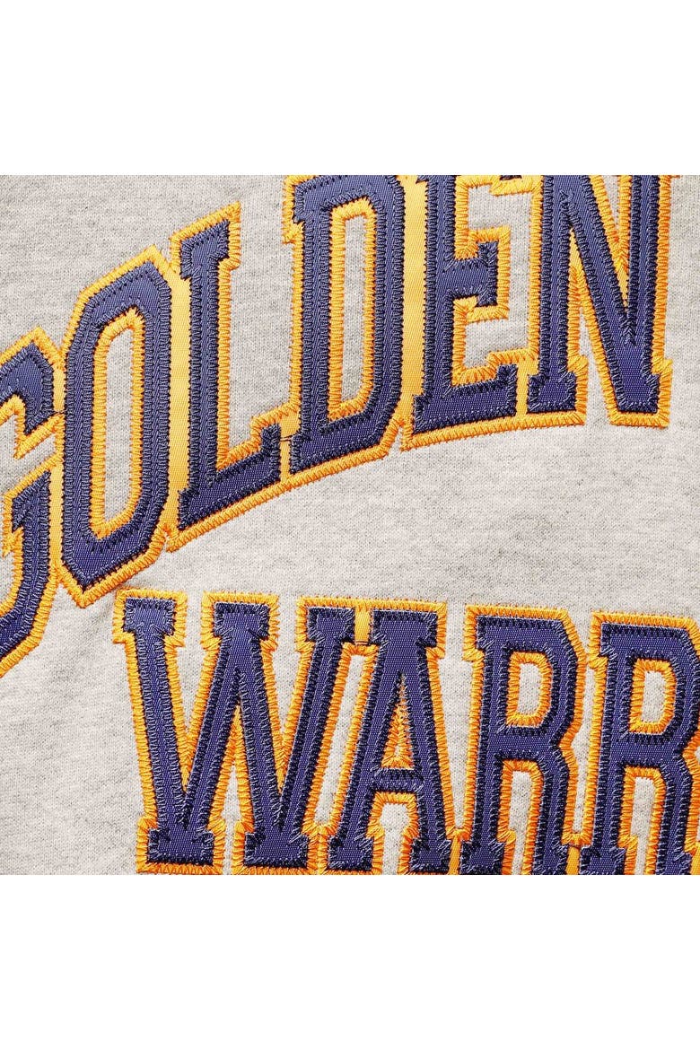 Men's Mitchell & Ness Baron Davis Heathered Gray Golden State Warriors Big & Tall Name & Number Pullover Hoodie, Alternate, color, Heather Gray