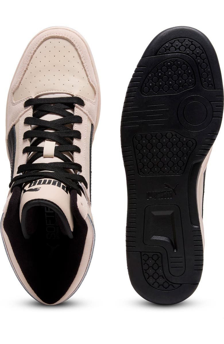 PUMA Rebound Layup High Top Sneaker, Alternate, color, Alpine Snow-Puma Black- Silver