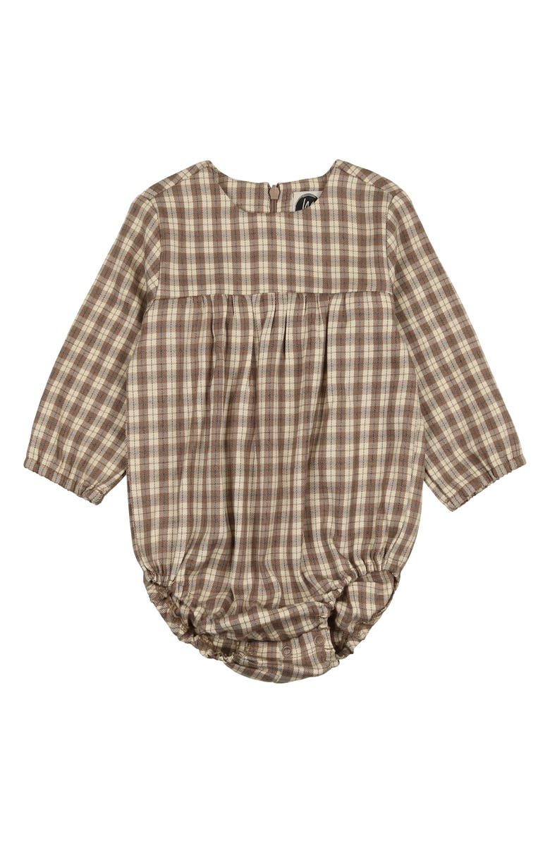 Manière Autumn Plaid Bodysuit, Main, color, Beige