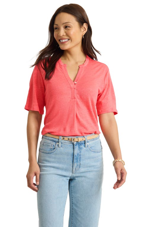 Tommy Bahama Linnea Placket Linen T-shirt