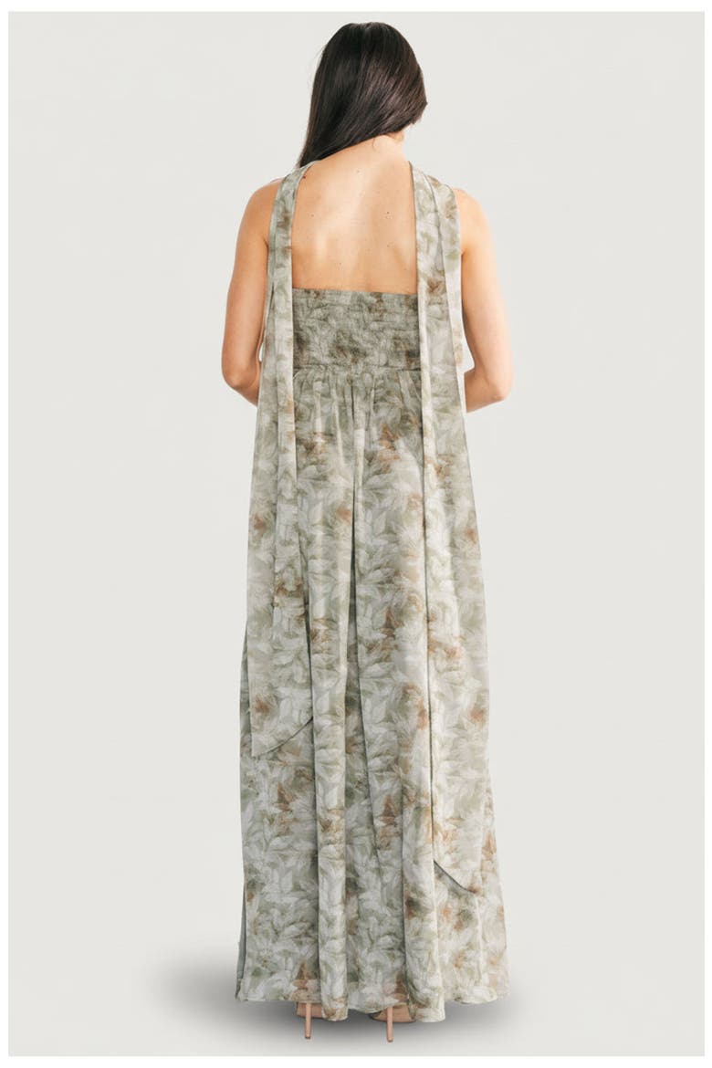 Florian Strapless Maxi Dress, Alternate, color, Eucalyptus Floral