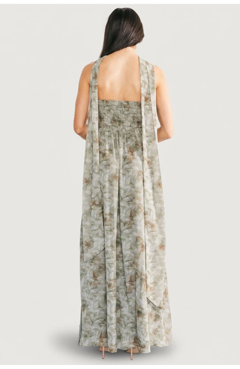Baltic Børn Florian Strapless Maxi Dress, Alternate, color, Eucalyptus Floral