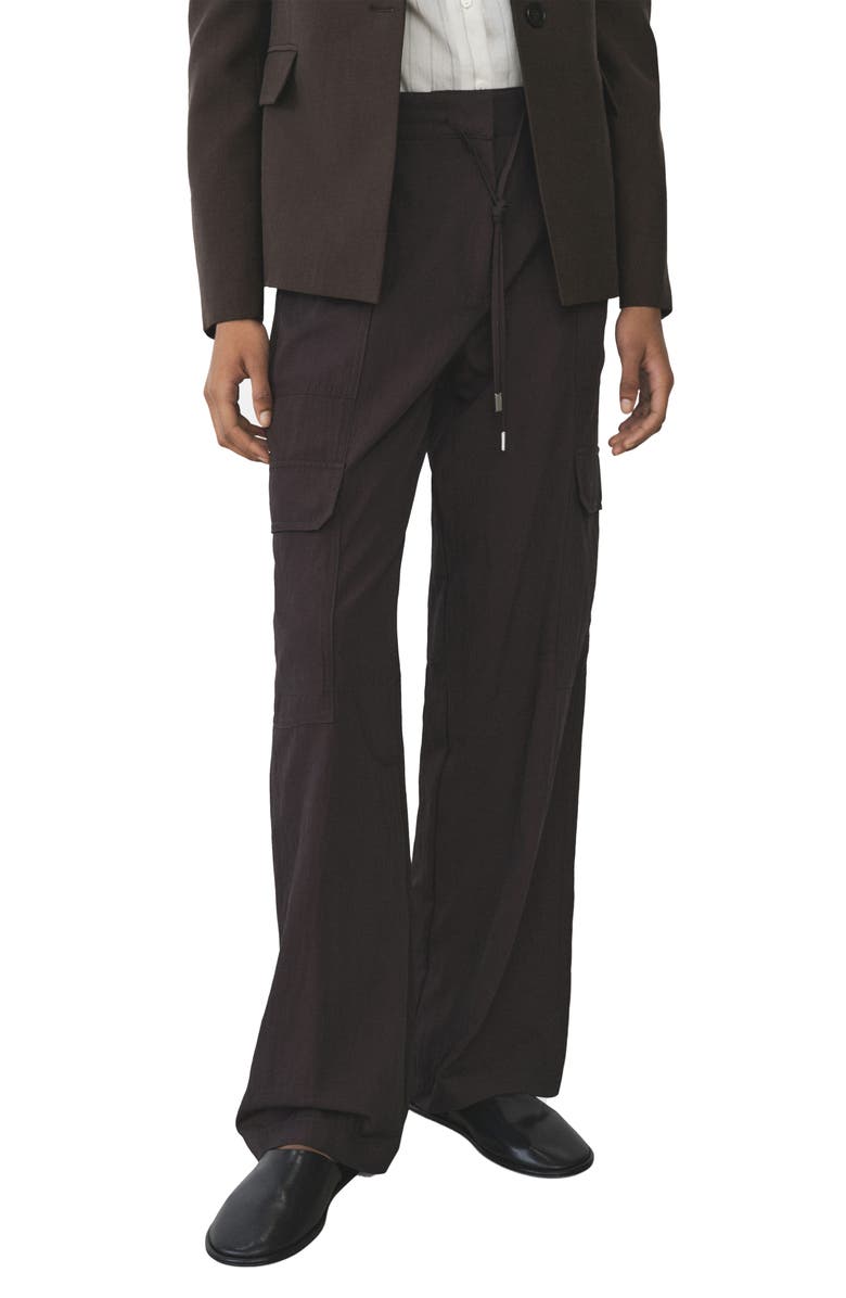 MANGO Drawstring Cargo Pants, Main, color, 