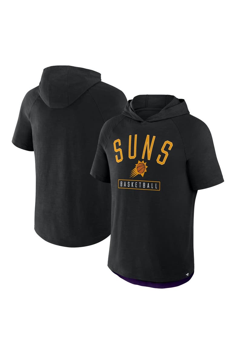 Men's Fanatics Black Phoenix Suns Pass Legend Raglan Hoodie T-Shirt, Main, color, Black