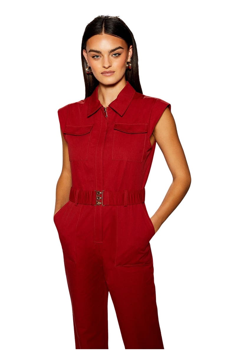 Warehouse Runway Utility Jumpsuit, Alternate, color, Red