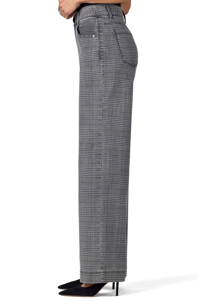 Sam Plaid High Waist Wide Leg Jeans, Alternate, color, GREY MULTI