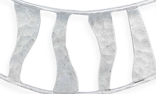 Karine Sultan Open Work Arched Collar Necklace In Metallic