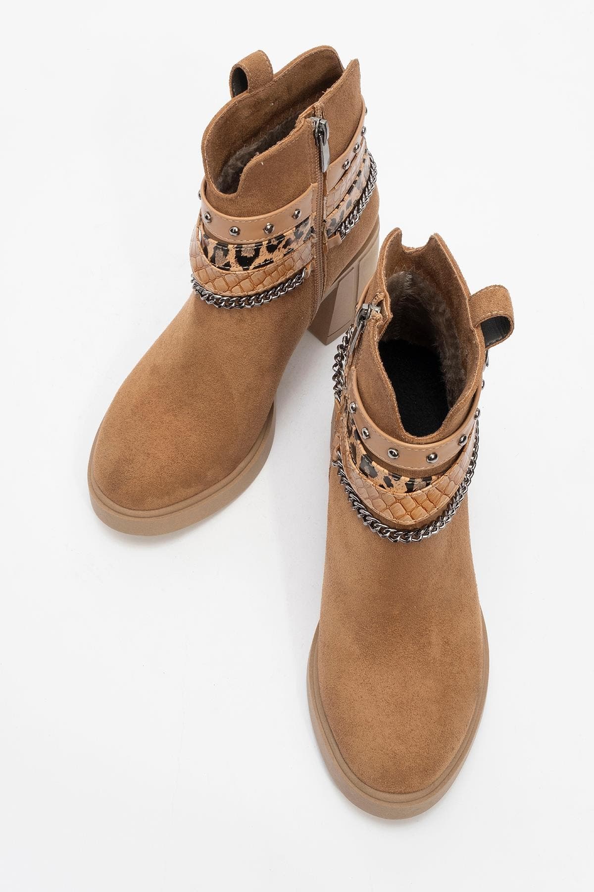 Prologue Shoes Boliva Buckled Chain Block Heel Boot (Women) | Nordstrom
