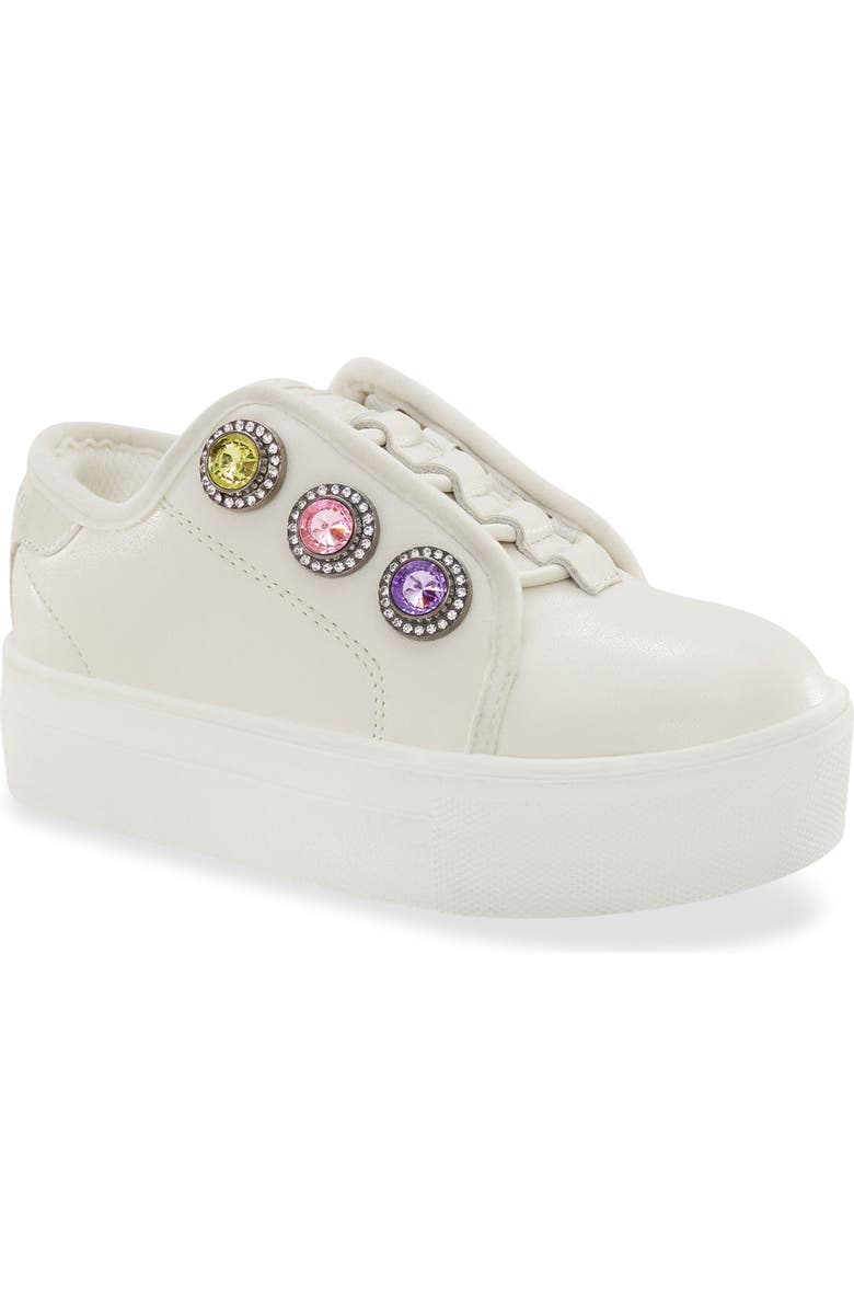 Kurt Geiger London Kids' Mini Laney Octavia Sneaker, Main, color, Bone