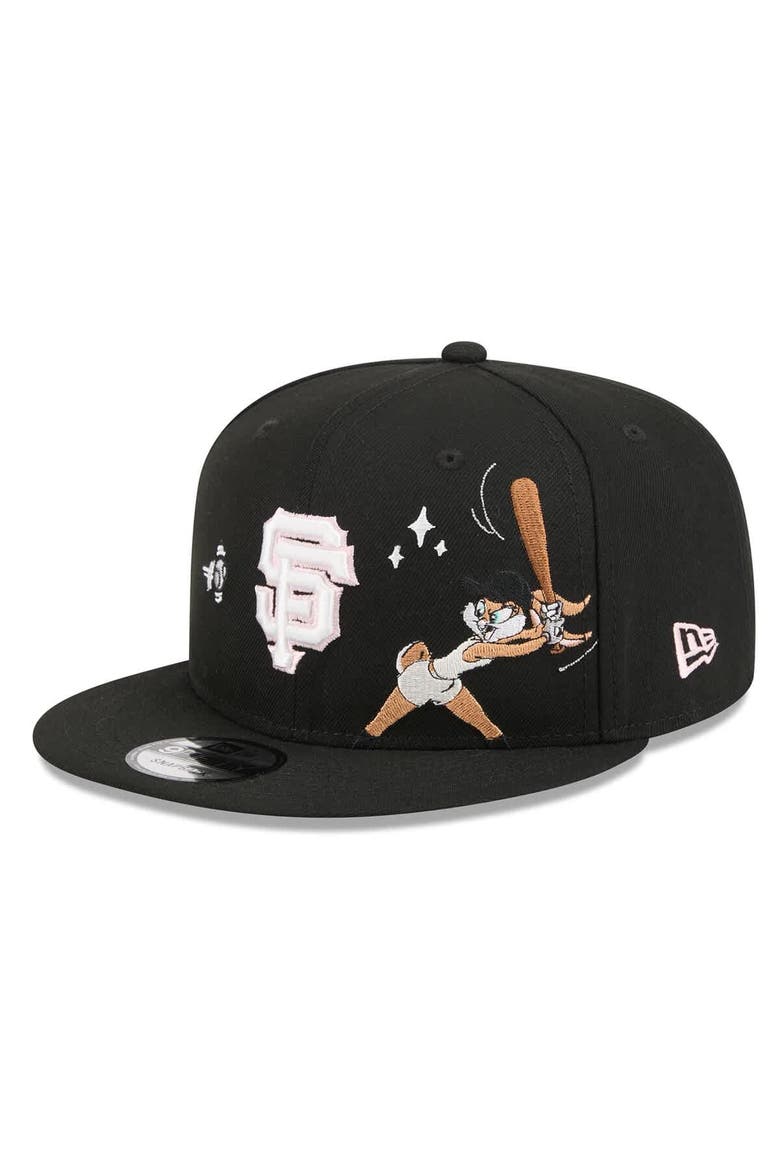 Men's New Era Black San Francisco Giants Looney Tunes Lola Bunny 9FIFTY Snapback Hat, Alternate, color, Black