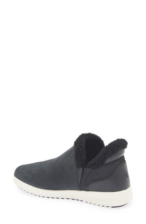 Olukai Kamau Waterproof Genuine Shearling Sneaker In Brown