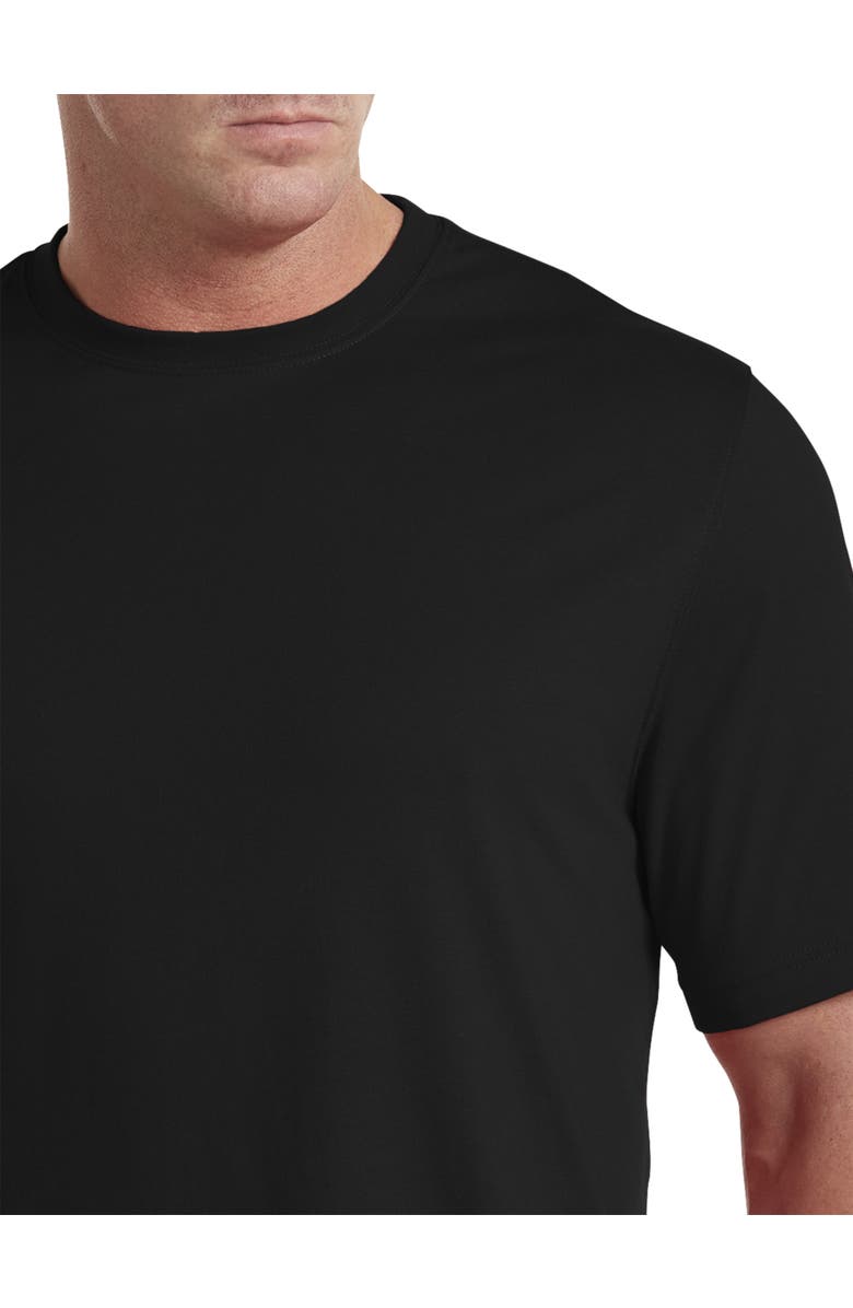 Harbor Bay by DXL Big & Tall Moisture-Wicking Jersey T-Shirt, Alternate, color, Caviar
