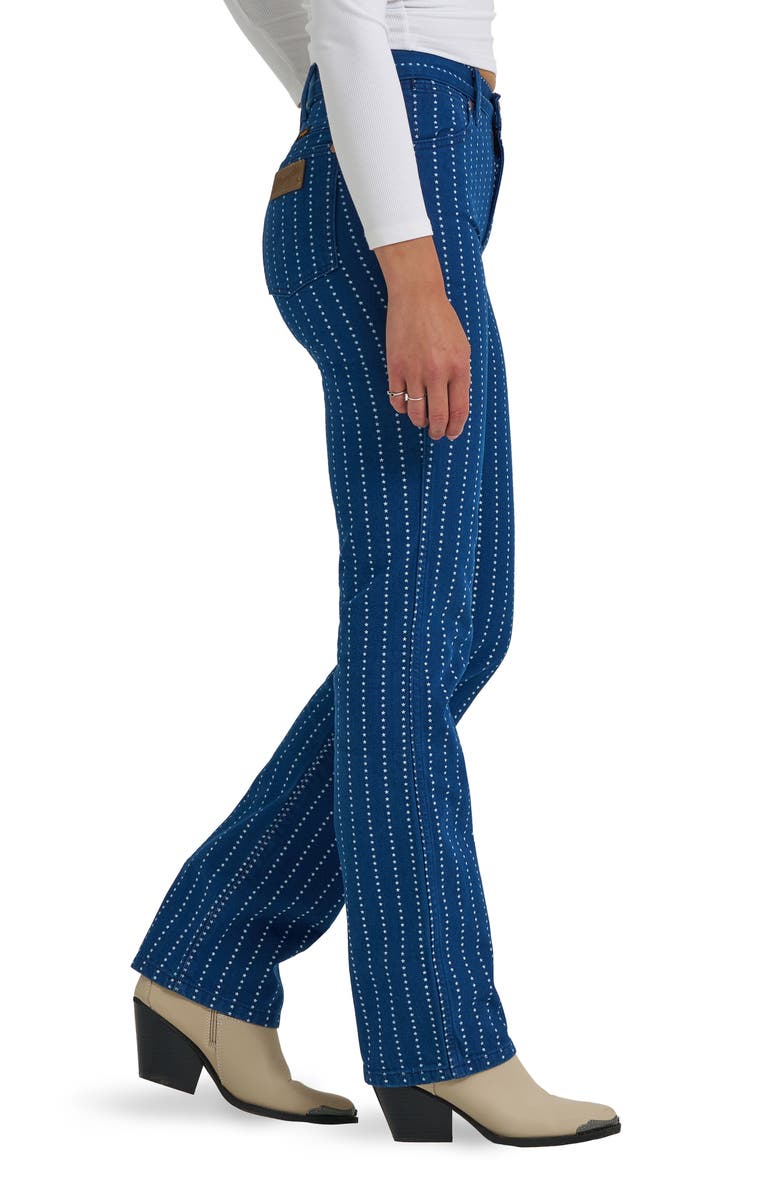 Wrangler Wrancher Star Pinstripe Mid Rise Bootcut Jeans, Alternate, color, Pin Star