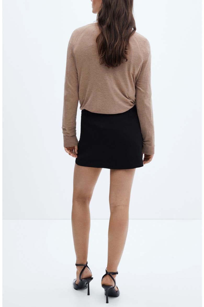 Straight Belted Miniskirt, Alternate, color, BLACK