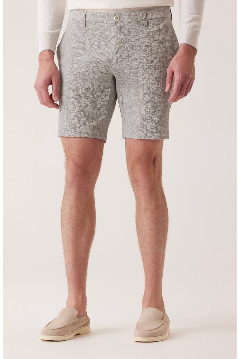 Oasis Supernatural Seersucker Bermuda Shorts, Main, color, GREY HEATHER