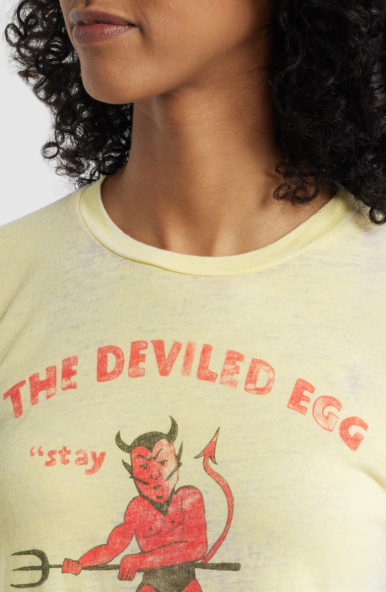 Daydreamer The Deviled Egg Burnout Graphic T-Shirt, Alternate, color, Poppy Yellow