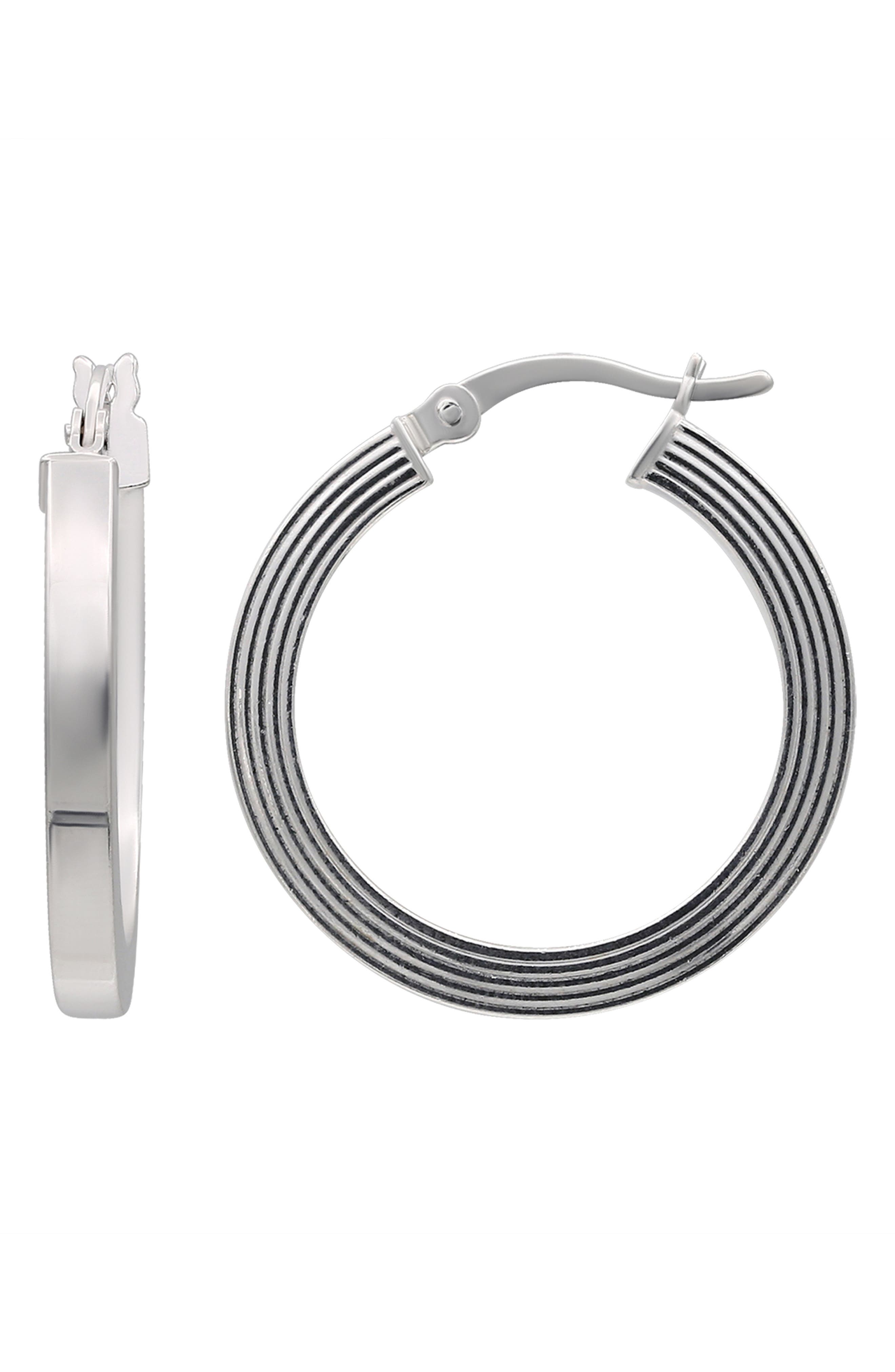 Square Tube Hoop Earrings