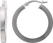 CANDELA JEWELRY Square Tube Hoop Earrings