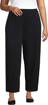 Lands' End Plus Size Sport Knit High Rise Barrel Ankle Pants