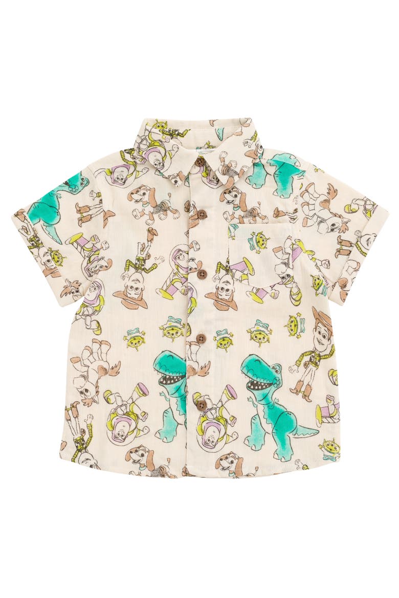 Toy Story Gauze Romper and Shirt and Shorts Set, Alternate, color, Ivory Toy Story