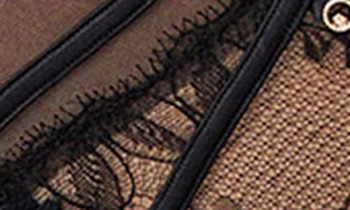 Etam Mascarade Tulle & Satin Thong In Black