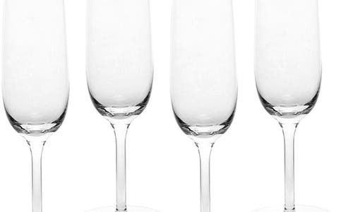 Schott Zwiesel Banquet Set Of 6 Champagne Flute Glasses In Transparent