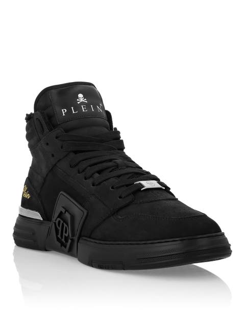 Suede &Amp; Shearling Mid Top Sneakers Phantom Kick$ Men