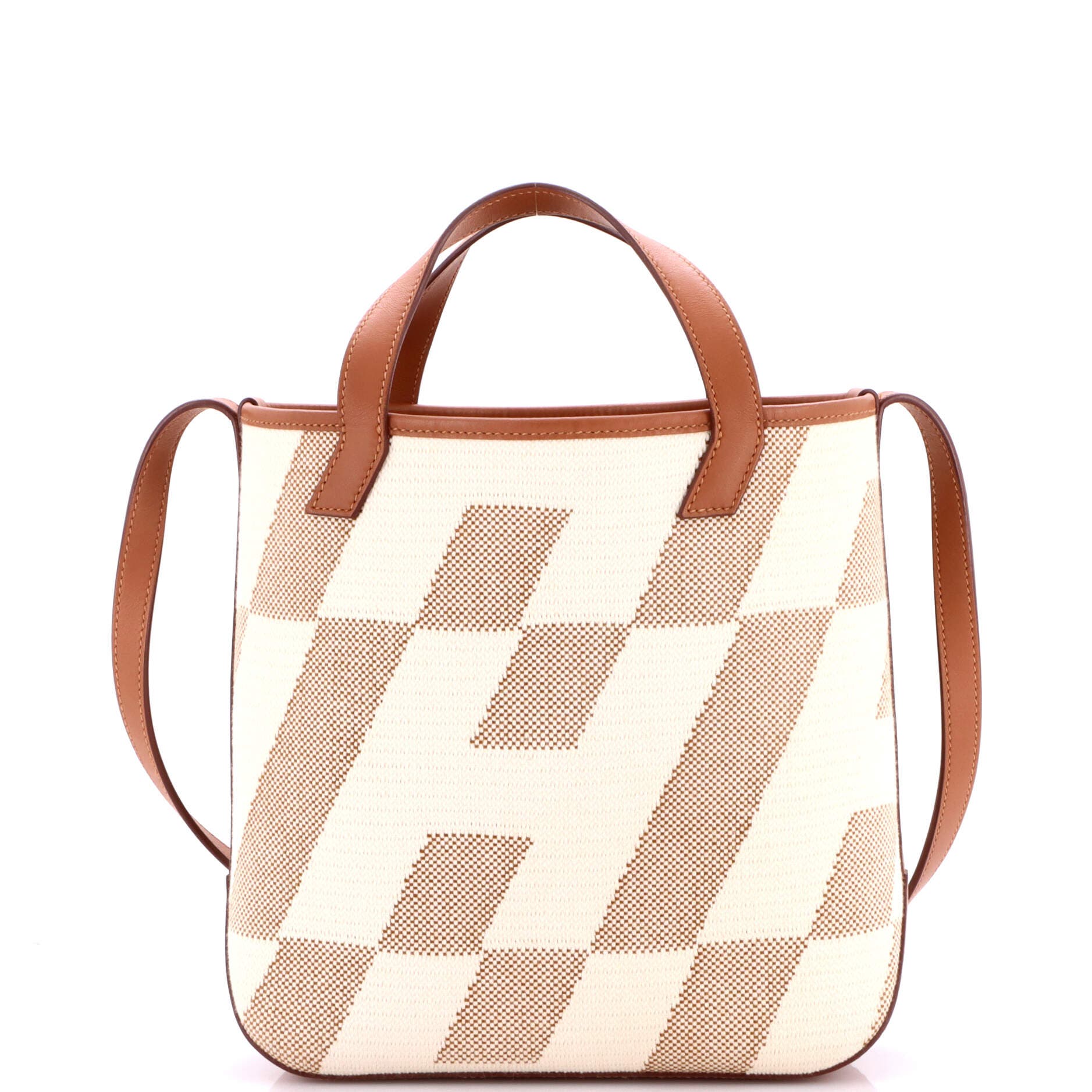 Pre-Owned Hermes Cabas H en Biais Tote Canvas with Leather 27, Main, color, Gold