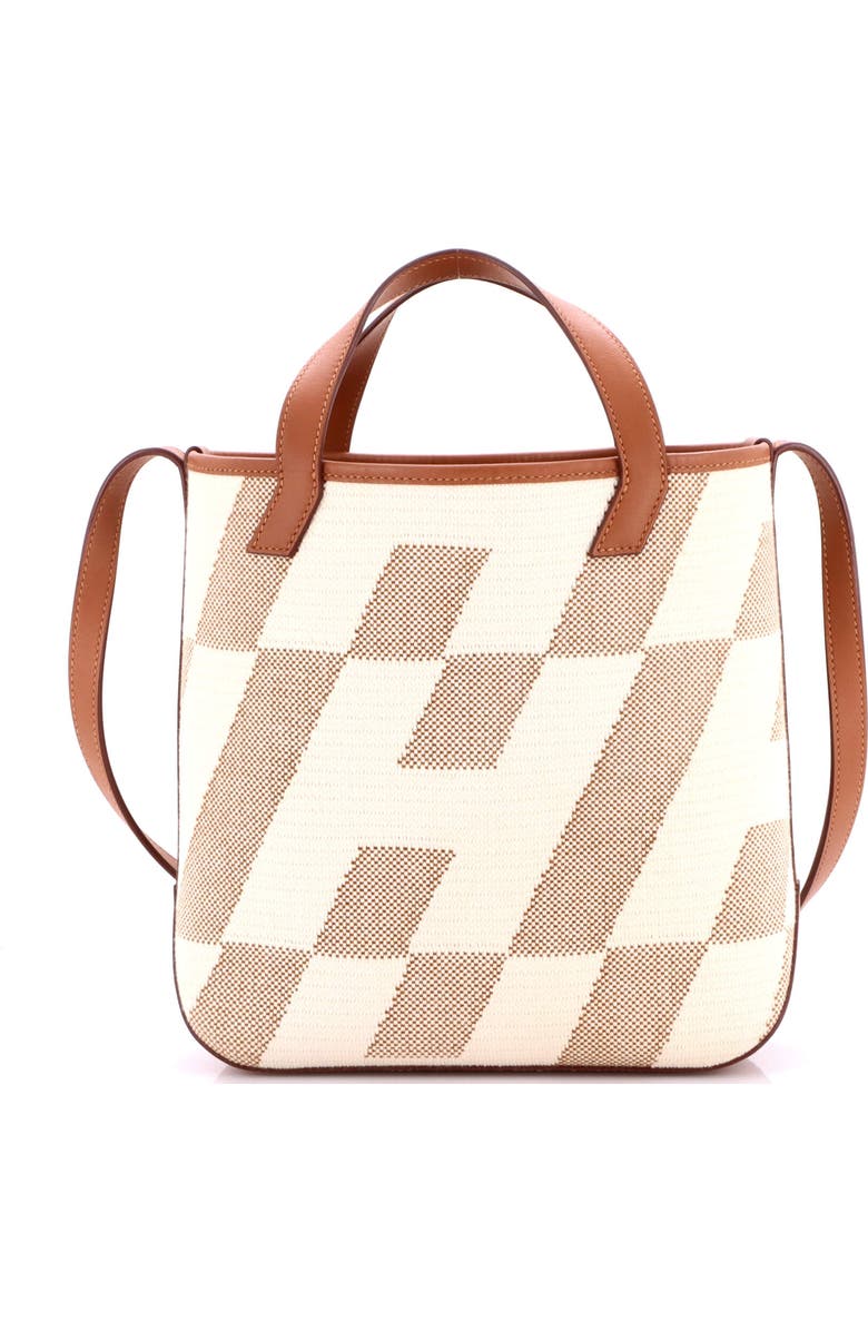 Pre-Owned Hermes Cabas H en Biais Tote Canvas with Leather 27, Main, color, Gold