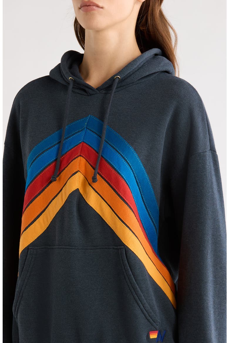 Mountain Stitch Chevron Hoodie, Alternate, color, CHARCOAL