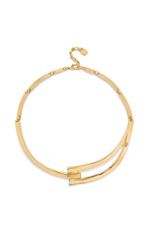 18K Gold-Plated Rigid Necklace