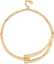UNODE50 18K Gold-Plated Rigid Necklace