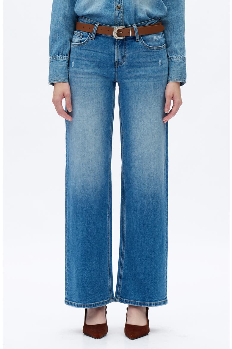 Low Rise Wide Leg Jeans, Main, color, MEDIUM BLUE