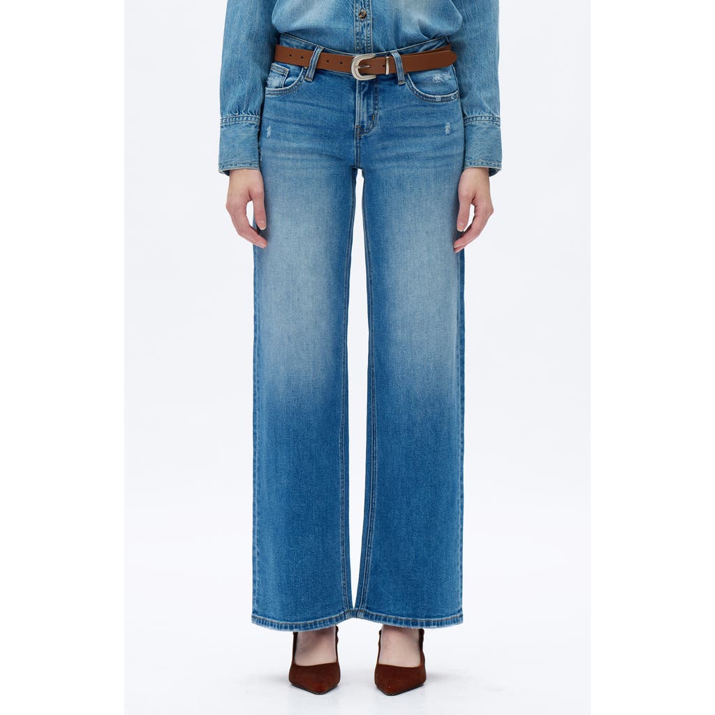 Bayeas Low Rise Wide Leg Jeans In Blue