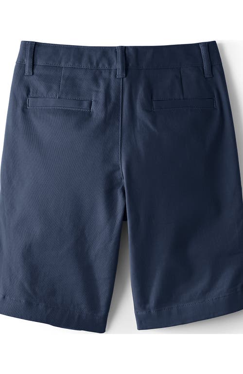 Lands' End School Uniform Girls Stretch Chino Bermuda Shorts In Classic Navy