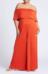 ELOQUII Off Shoulder Jumpsuit
