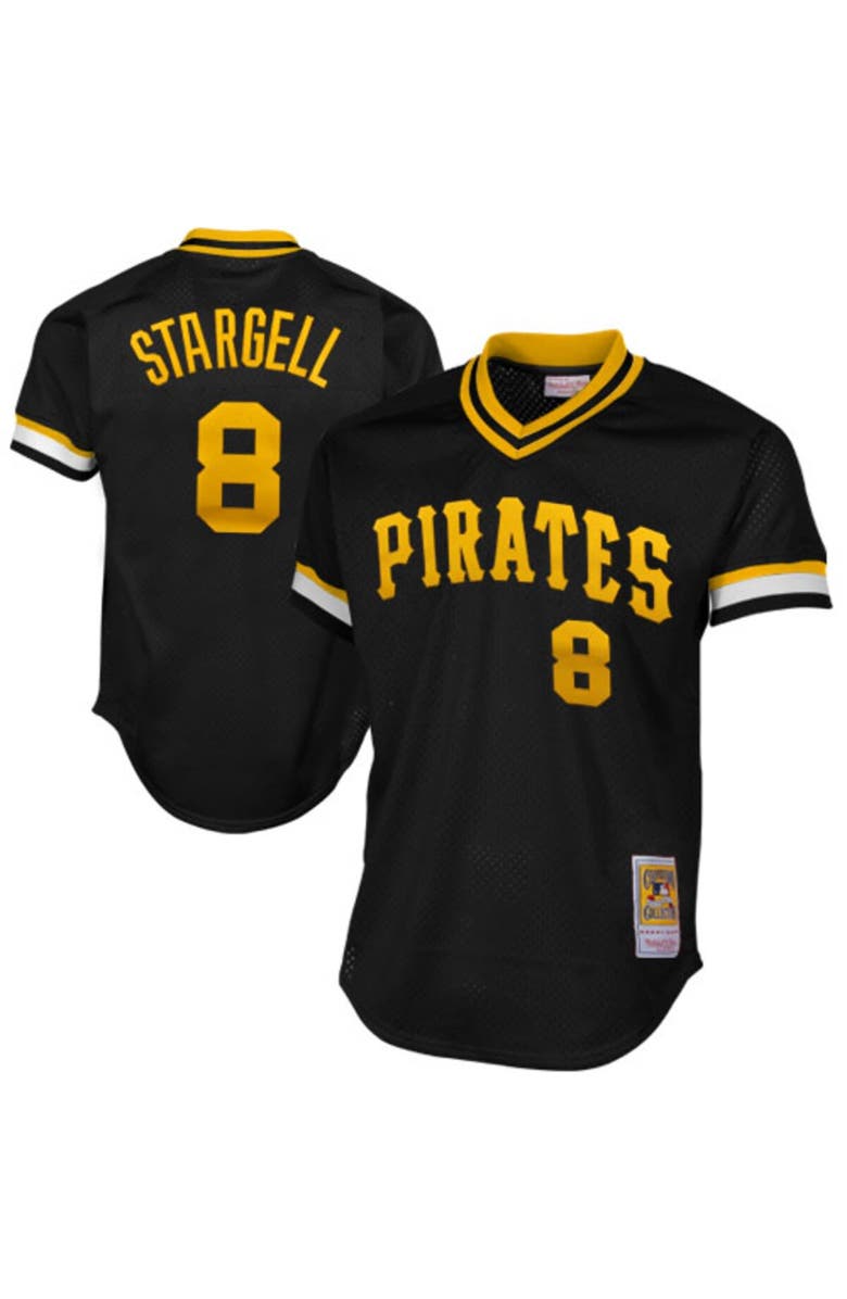Mitchell & Ness Men's Mitchell & Ness Willie Stargell Black Pittsburgh Pirates 1982 Authentic Cooperstown Collection Mesh Batting Practice Jersey, Alternate, color, 