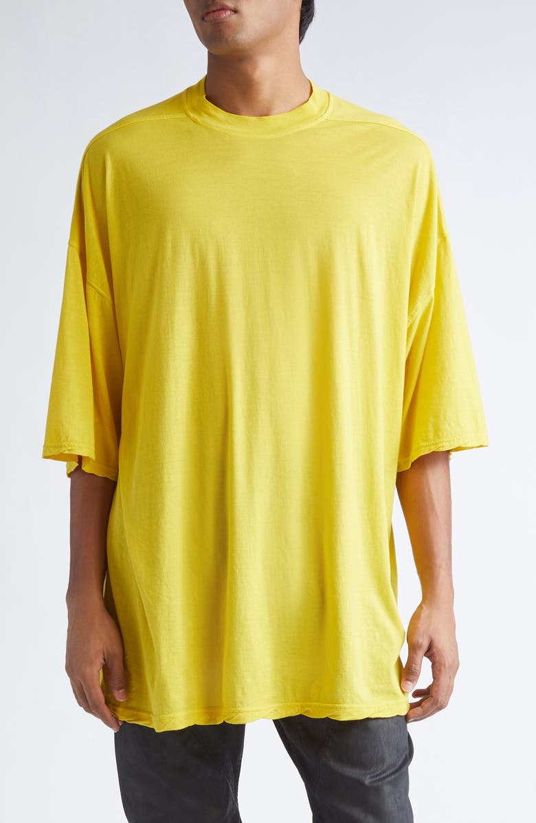 Rick Owens DRKSHDW Tommy Oversize T-Shirt, Main, color, Lemon