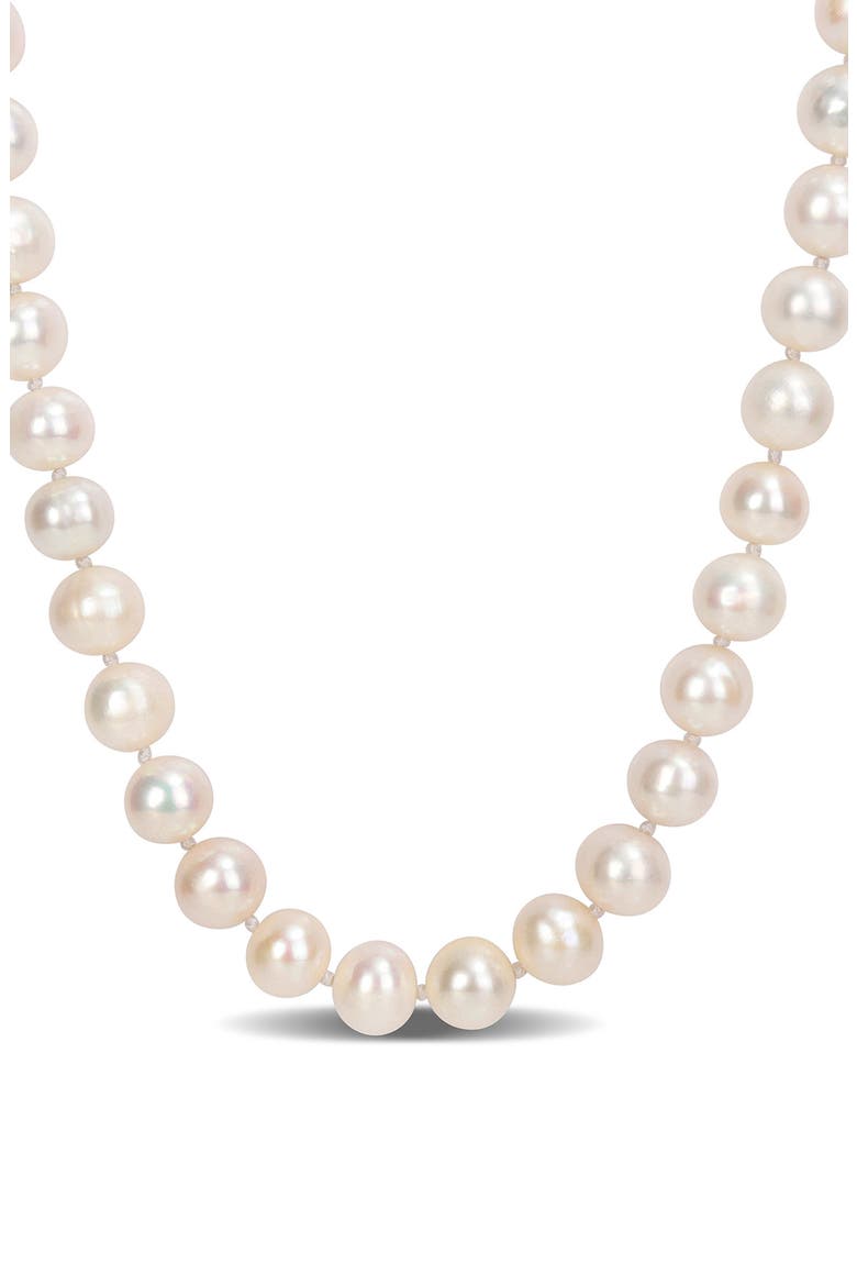 Sterling Silver 7.5-8mm Cultured Freshwater Pearl Strand Necklace, Main, color, WHITE
