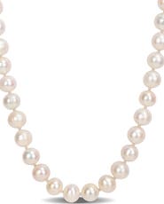 DELMAR Sterling Silver 7.5-8mm Cultured Freshwater Pearl Strand Necklace