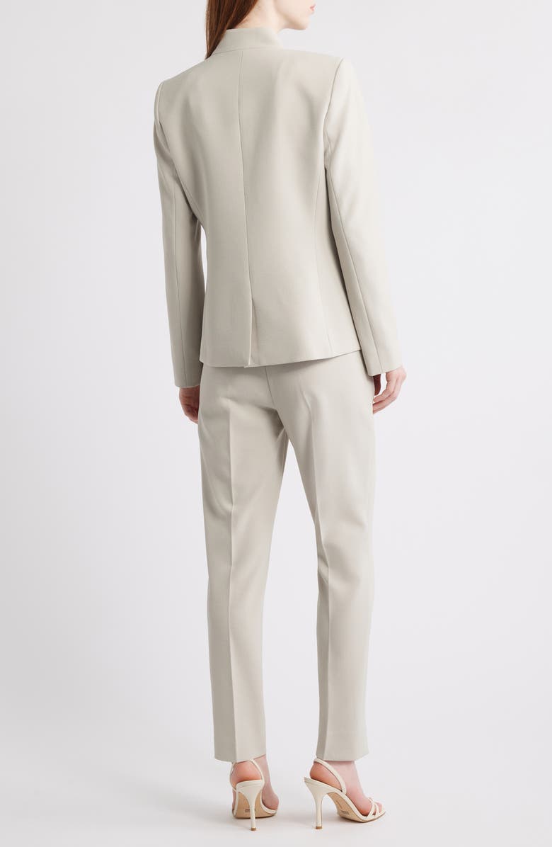 Tahari ASL Notch Neck One-Button Jacket, Alternate, color, Oatmeal